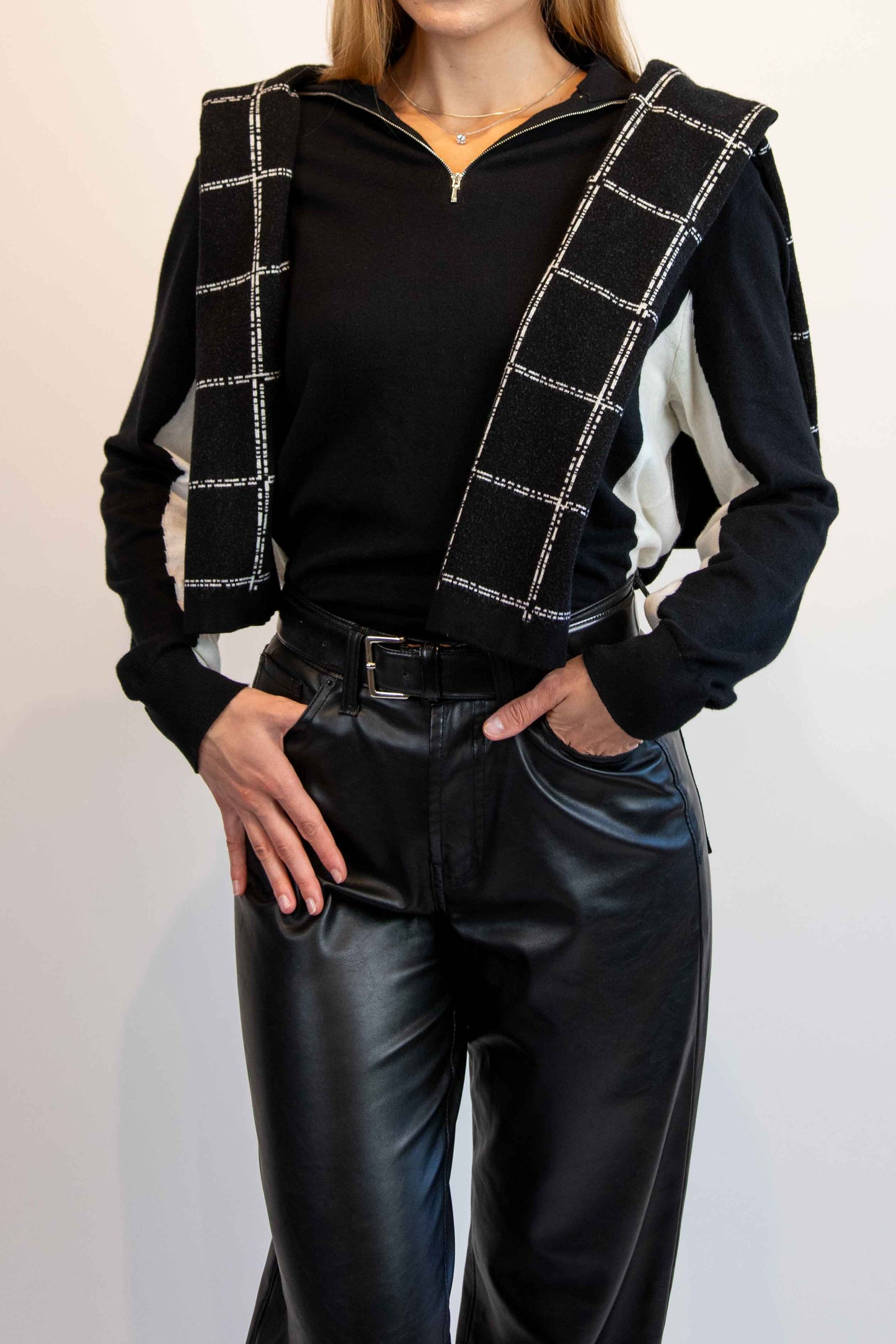 Two-Tone Cashmere Sweater