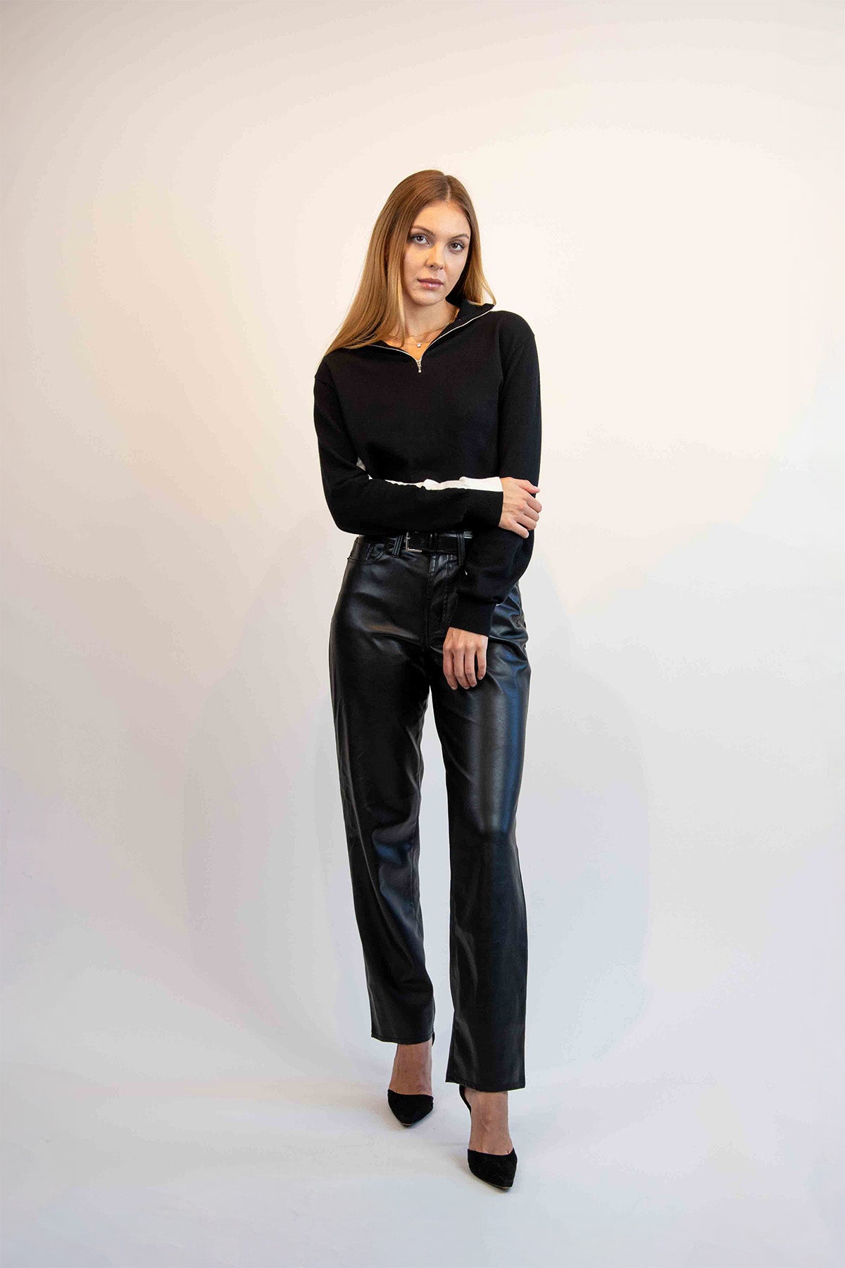 Two-Tone Cashmere Sweater