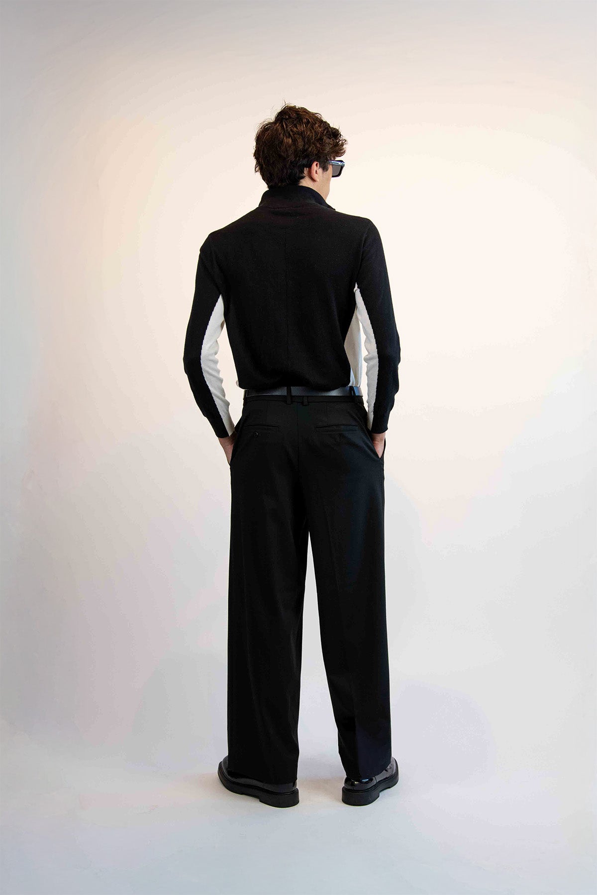 Two-Tone Cashmere Sweater