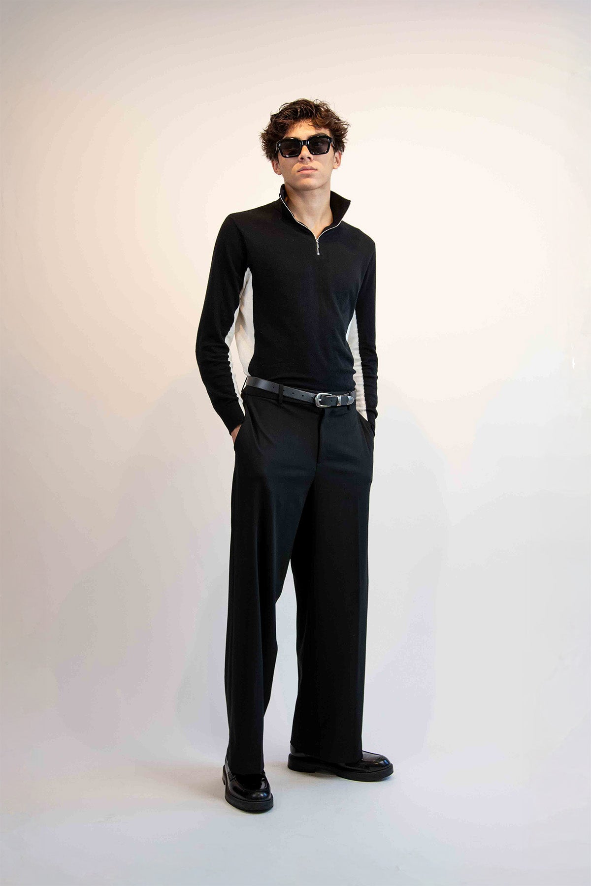 Two-Tone Cashmere Sweater